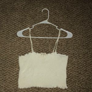 White crop/tube top